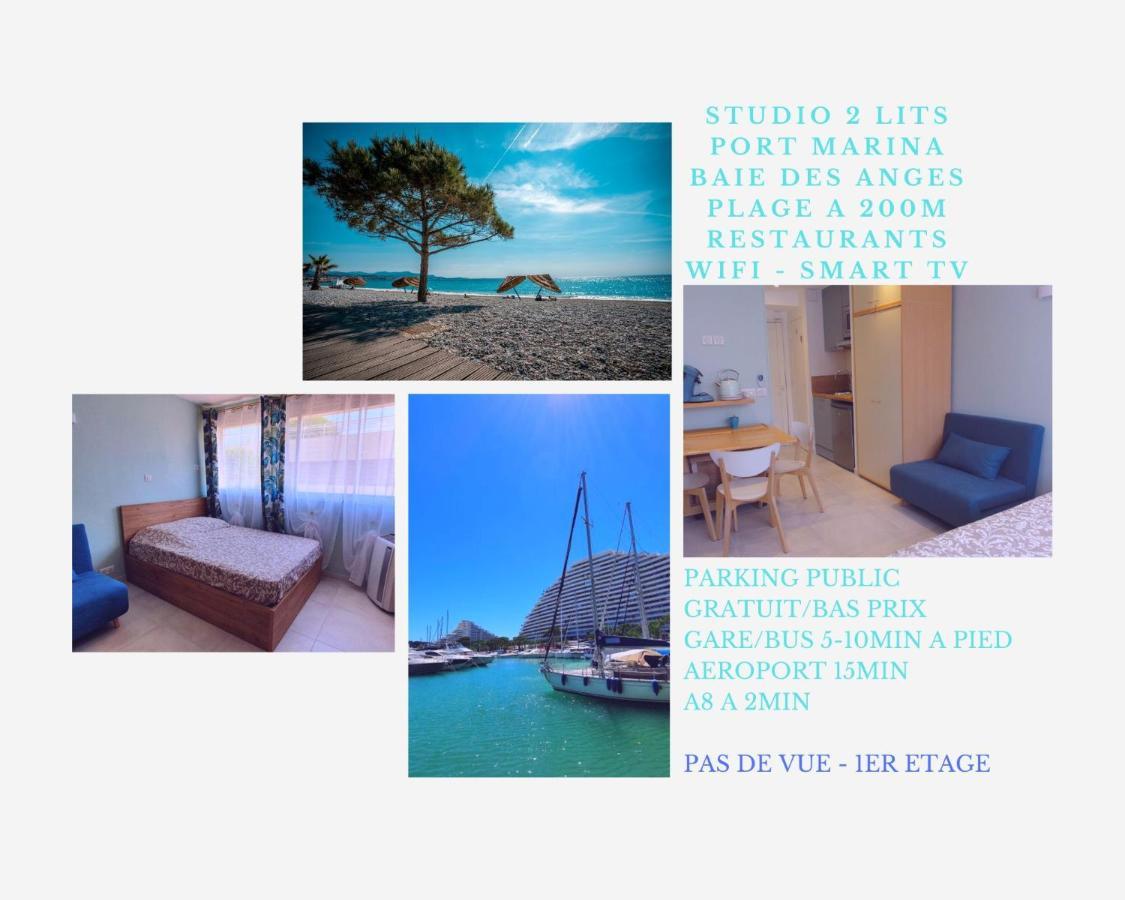 Studio Confort, Plages Proche, Wifi, 2 Lits - Fame Marina Baie Des Anges Villeneuve-Loubet Exterior foto
